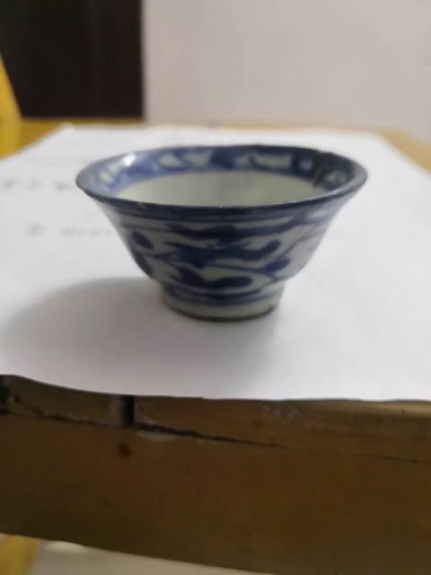 古玩陶瓷青花杯拍賣，當前價格2500元