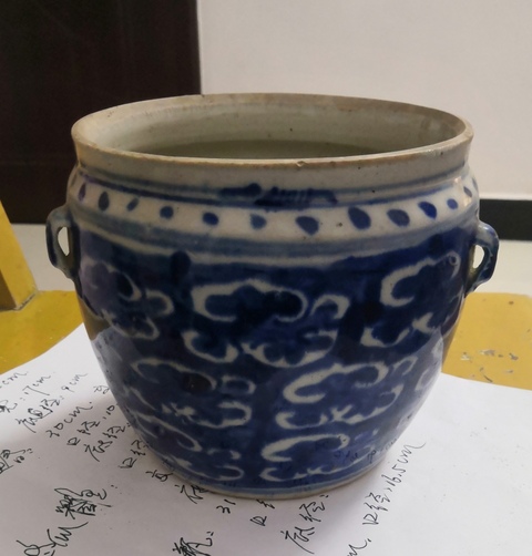 古玩陶瓷青花粥罐拍賣，當前價格8800元