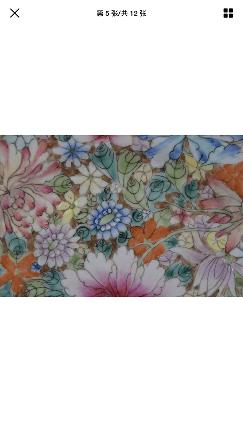 古玩陶瓷粉彩盤拍賣，當前價格8200元