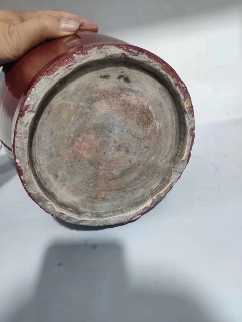 古玩陶瓷霽紅冬瓜罐拍賣，當前價格2600元