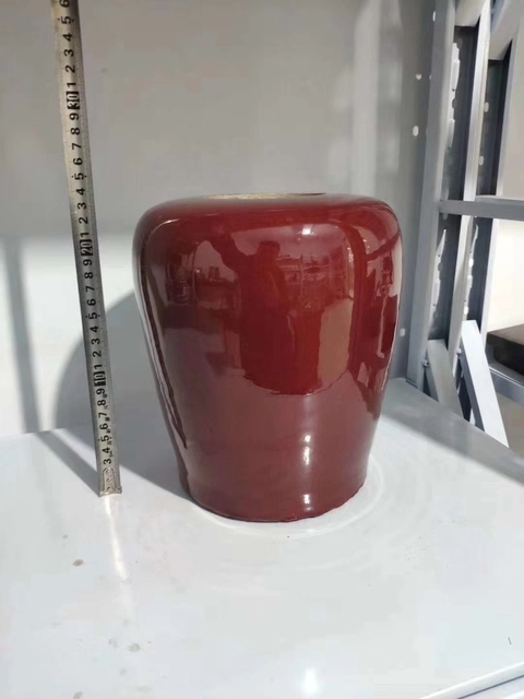 古玩陶瓷霽紅冬瓜罐拍賣，當前價格2600元