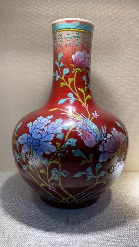 古玩陶瓷天球瓶拍賣，當前價格7000元