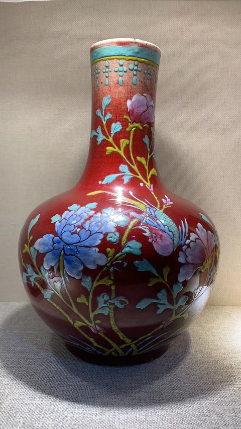 古玩陶瓷天球瓶拍賣，當前價格7000元