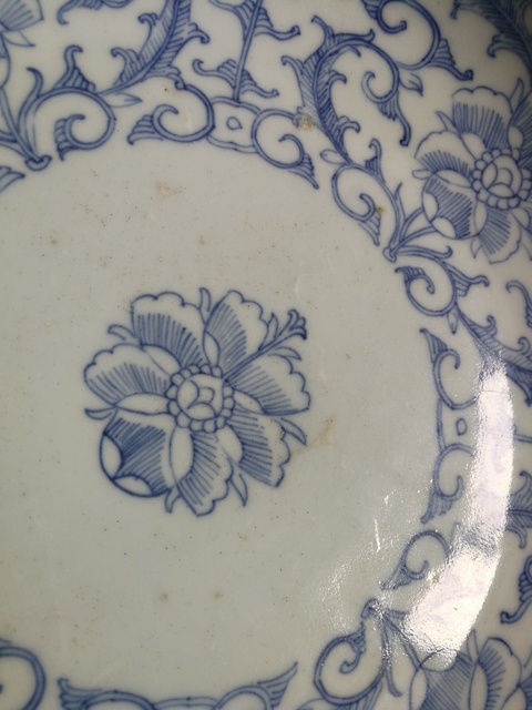 古玩陶瓷青花盤拍賣，當(dāng)前價格5500元