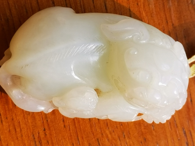 古玩玉器手把件,雙獅,母子情深拍賣,當前價格1800元