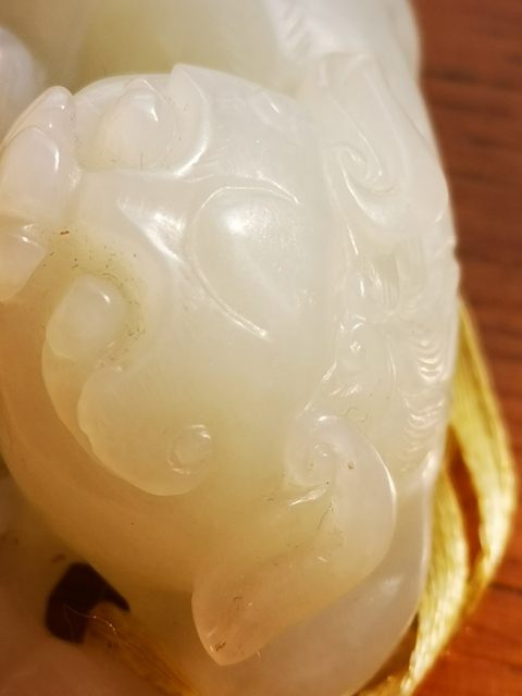 古玩玉器手把件,雙獅,母子情深拍賣,當前價格1800元