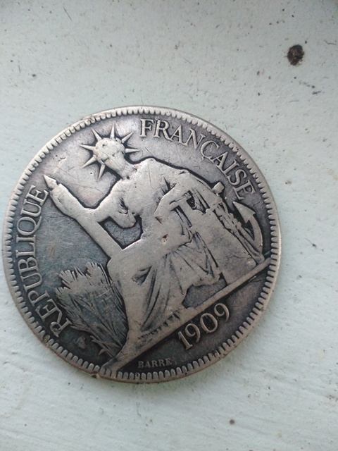 古玩錢幣法屬貿易洋拍賣，當前價格10500元