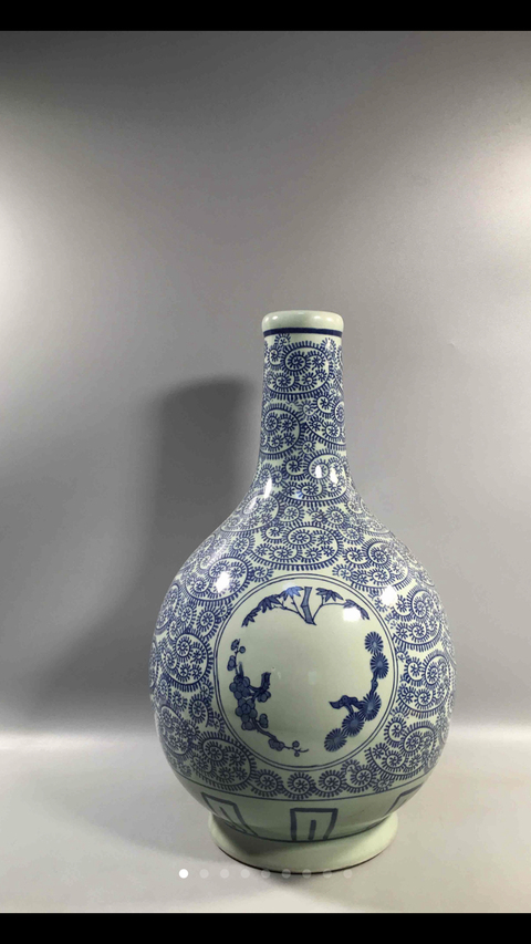 古玩陶瓷青花瓶拍賣，當前價格8600元