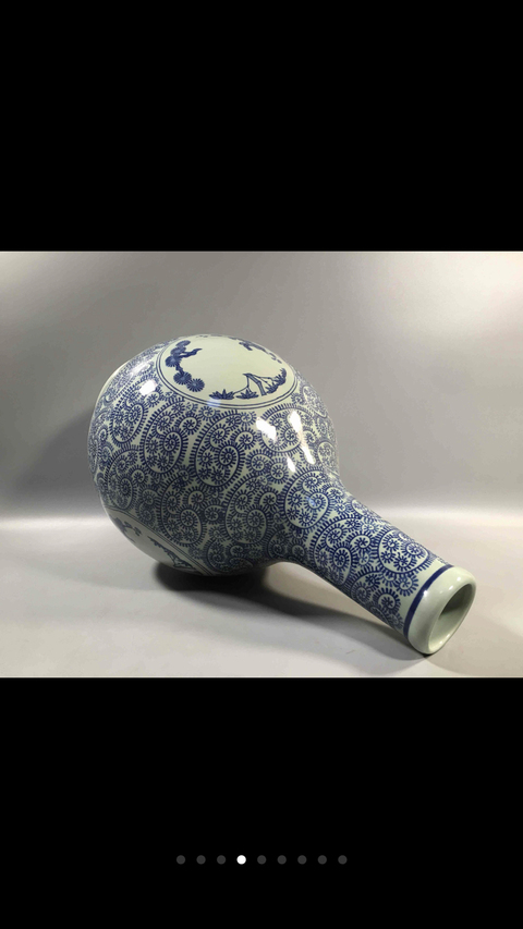 古玩陶瓷青花瓶拍賣，當前價格8600元