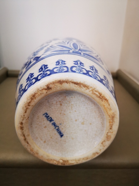 古玩陶瓷歌釉青花觀音瓶拍賣，當前價格380元