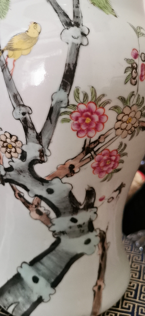 古玩陶瓷花鳥紋花觚拍賣，當(dāng)前價格11500元