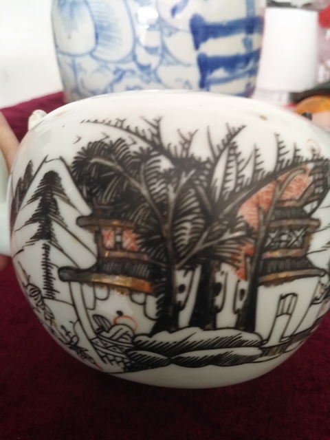 古玩陶瓷民國(guó)墨彩壺拍賣(mài)，當(dāng)前價(jià)格12345678元