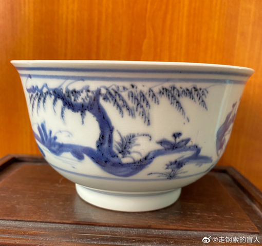 古玩陶瓷青花人物紋碗拍賣，當前價格2200元