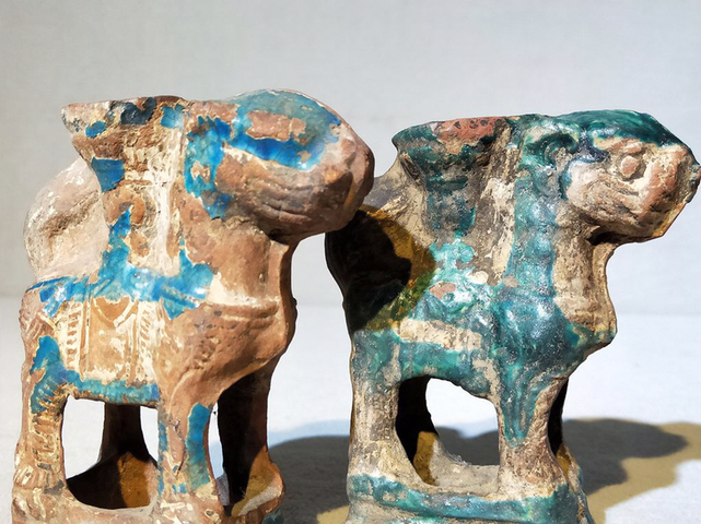 古玩陶瓷法華燭臺拍賣，當前價格8950元