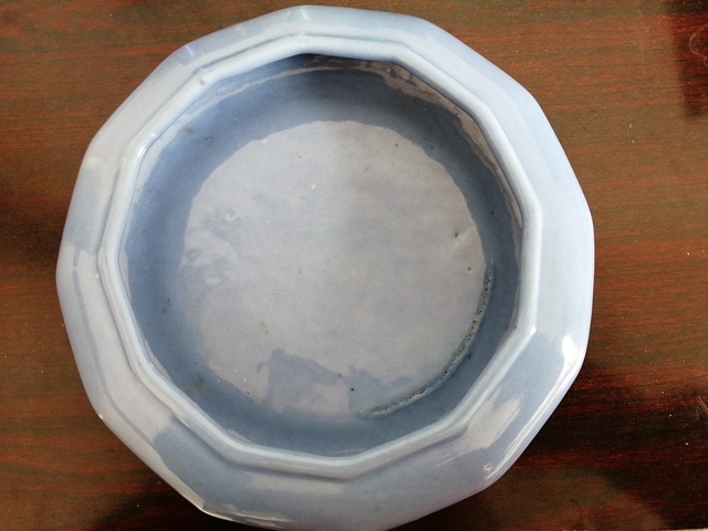 古玩陶瓷清光緒天藍釉筆洗拍賣，當前價格7500元