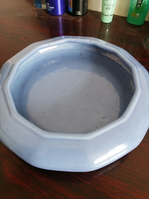 古玩陶瓷清光緒天藍釉筆洗拍賣，當前價格7500元