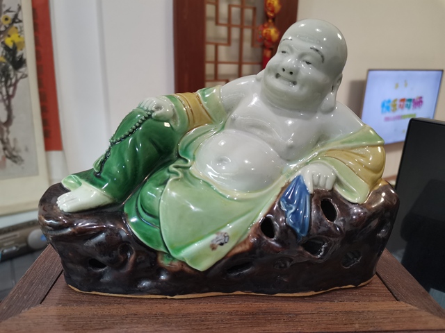 古玩陶瓷彌勒佛塑像拍賣，當前價格6800元