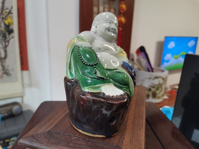 古玩陶瓷彌勒佛塑像拍賣，當前價格6800元