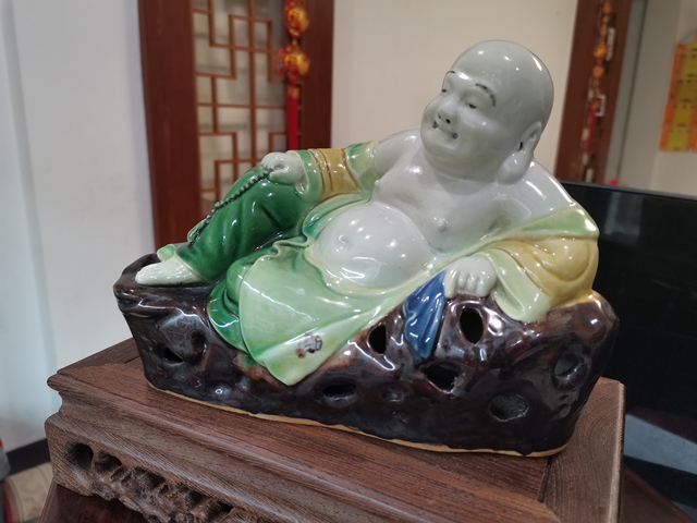 古玩陶瓷彌勒佛塑像拍賣，當前價格6800元