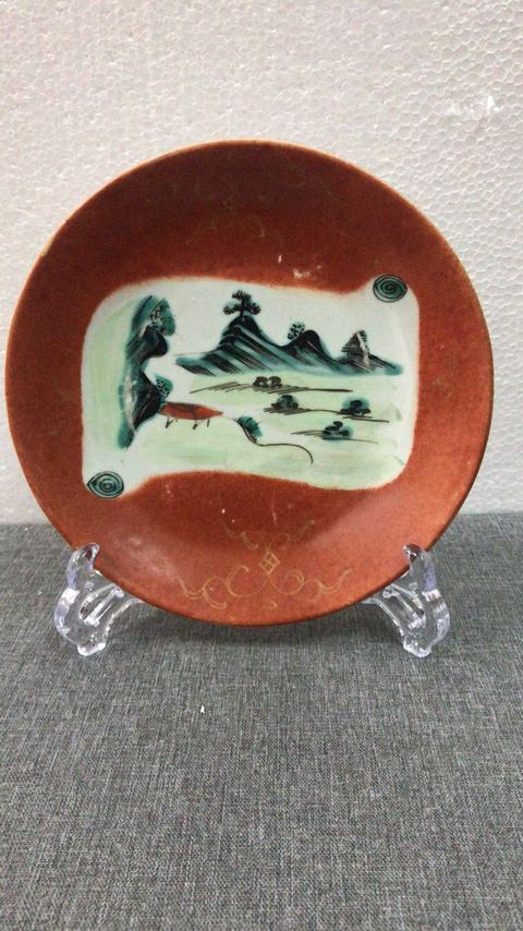 古玩陶瓷粉彩盤拍賣，當(dāng)前價(jià)格10600元