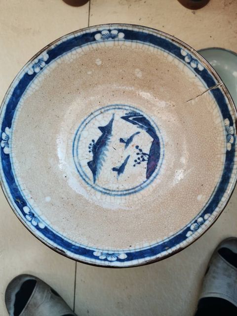 古玩陶瓷哥釉地鐵泥青花碗拍賣，當前價格10500元