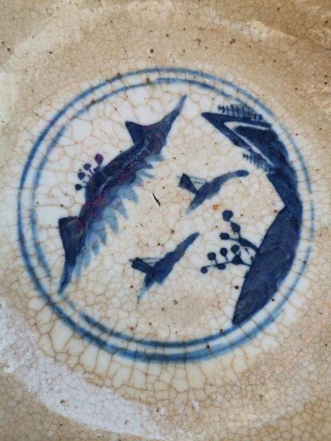 古玩陶瓷哥釉地鐵泥青花碗拍賣，當前價格10500元