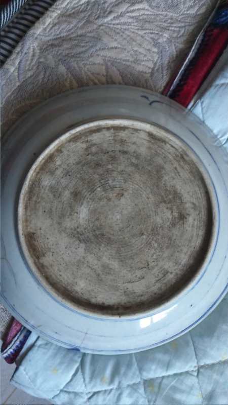 古玩陶瓷清中期 ?青花花卉紋盤拍賣，當前價格9800元