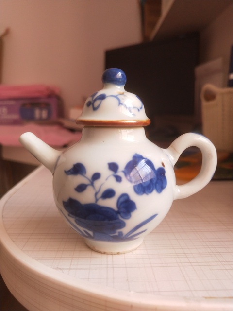 古玩陶瓷青花花卉紋執壺拍賣,當前價格2000元