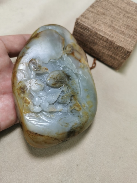 古玩玉器新疆和田籽料擺件拍賣，當前價格4688元