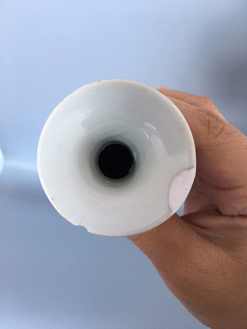 古玩陶瓷晚清?廣彩人物紋玉壺春瓶拍賣，當前價格650元