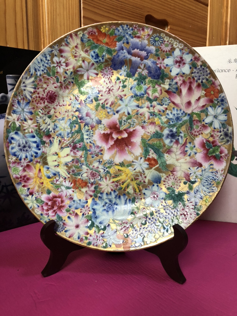 古玩陶瓷粉彩盤拍賣，當前價格4800元