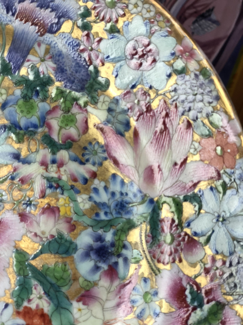 古玩陶瓷粉彩盤拍賣，當前價格4800元