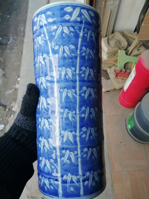 古玩陶瓷青花帽筒拍賣，當前價格4500元