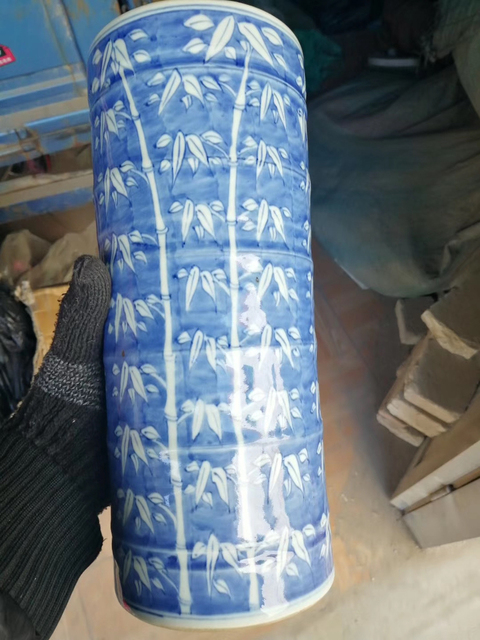 古玩陶瓷青花帽筒拍賣，當前價格4500元