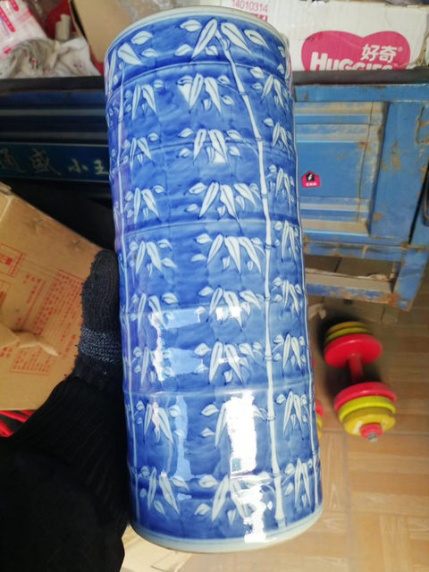 古玩陶瓷青花帽筒拍賣，當前價格4500元