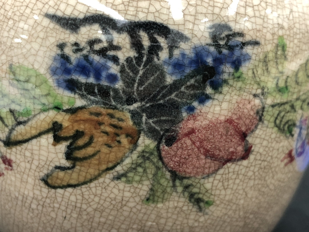 古玩陶瓷哥釉花卉罐拍賣，當前價格7500元