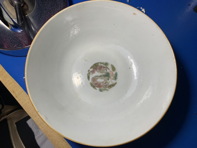 古玩陶瓷清光緒粉彩太師少師紋碗拍賣，當前價格1800元