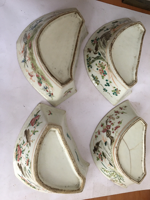 古玩陶瓷粉彩五福盆拍賣，當前價格13800元