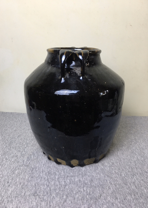 古玩陶瓷黑釉四系罐拍賣,當前價格2688元