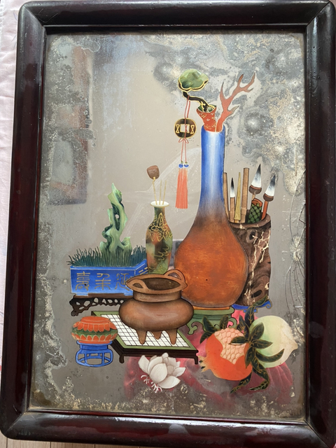 古玩字畫鏡子拍賣，當前價格6000元