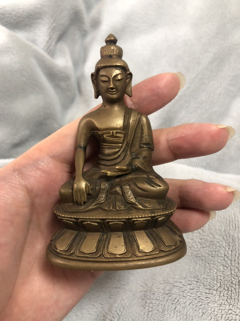 古玩銅器銅佛拍賣，當前價格7000元