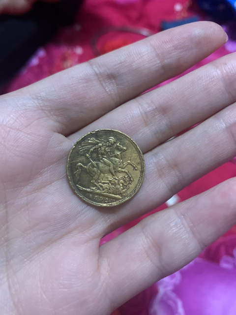 古玩錢幣1892年馬劍金幣拍賣，當前價格9000元