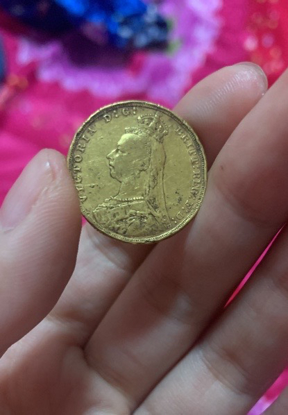 古玩錢幣1892年馬劍金幣拍賣，當前價格9000元