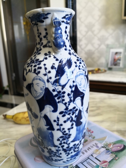 古玩陶瓷青花瓶拍賣，當(dāng)前價(jià)格4800元