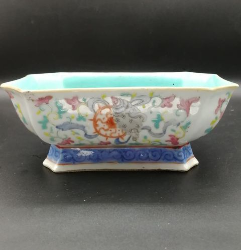 古玩陶瓷粉彩供盆拍賣，當(dāng)前價(jià)格5200元