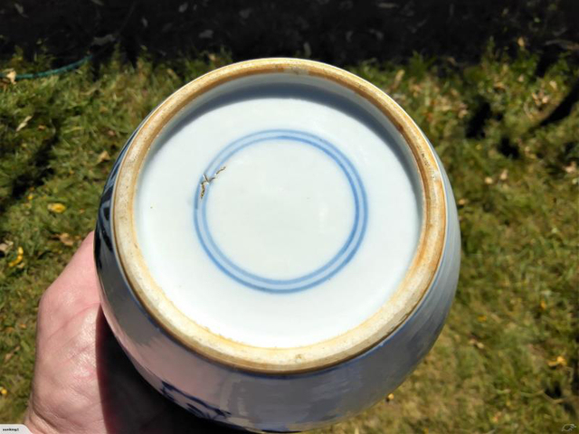 古玩陶瓷青花罐拍賣(mài)，當(dāng)前價(jià)格5800元