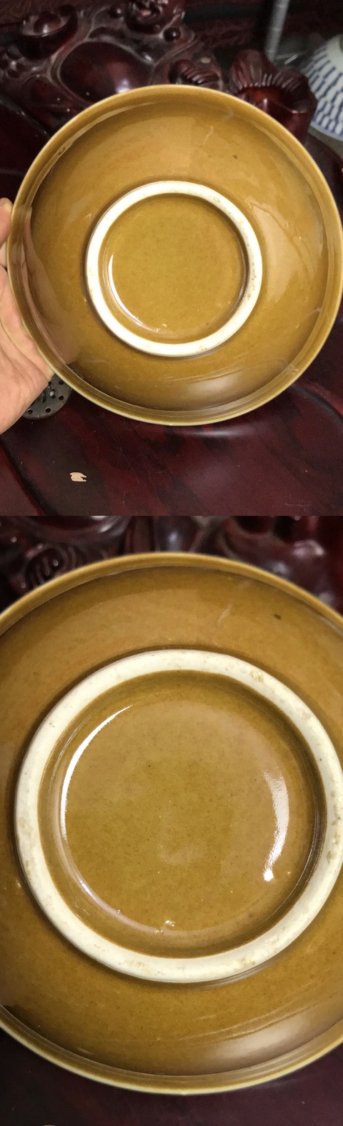 古玩陶瓷醬釉碗拍賣(mài)，當(dāng)前價(jià)格6500元