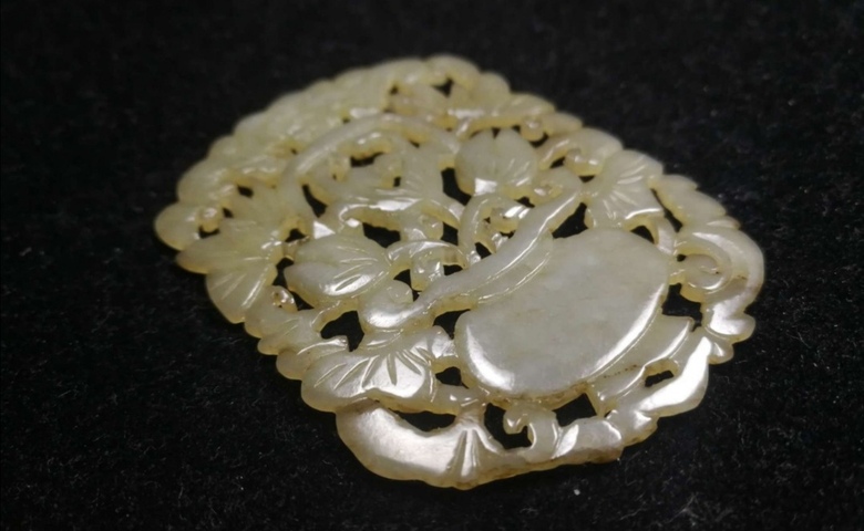 古玩玉器福壽花籃拍賣，當前價格8600元