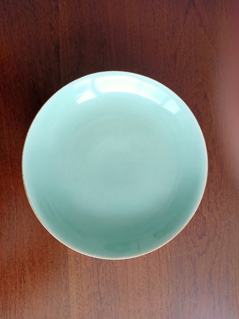 古玩陶瓷豆青釉盤拍賣，當前價格8800元