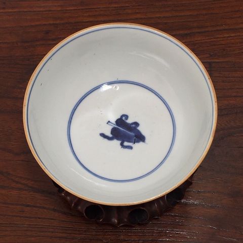 古玩陶瓷青花博古插花紋紋碗拍賣，當前價格11400元